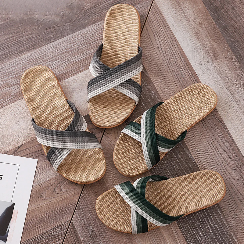 Home Textiles - 2026 New Linen Slippers for Men