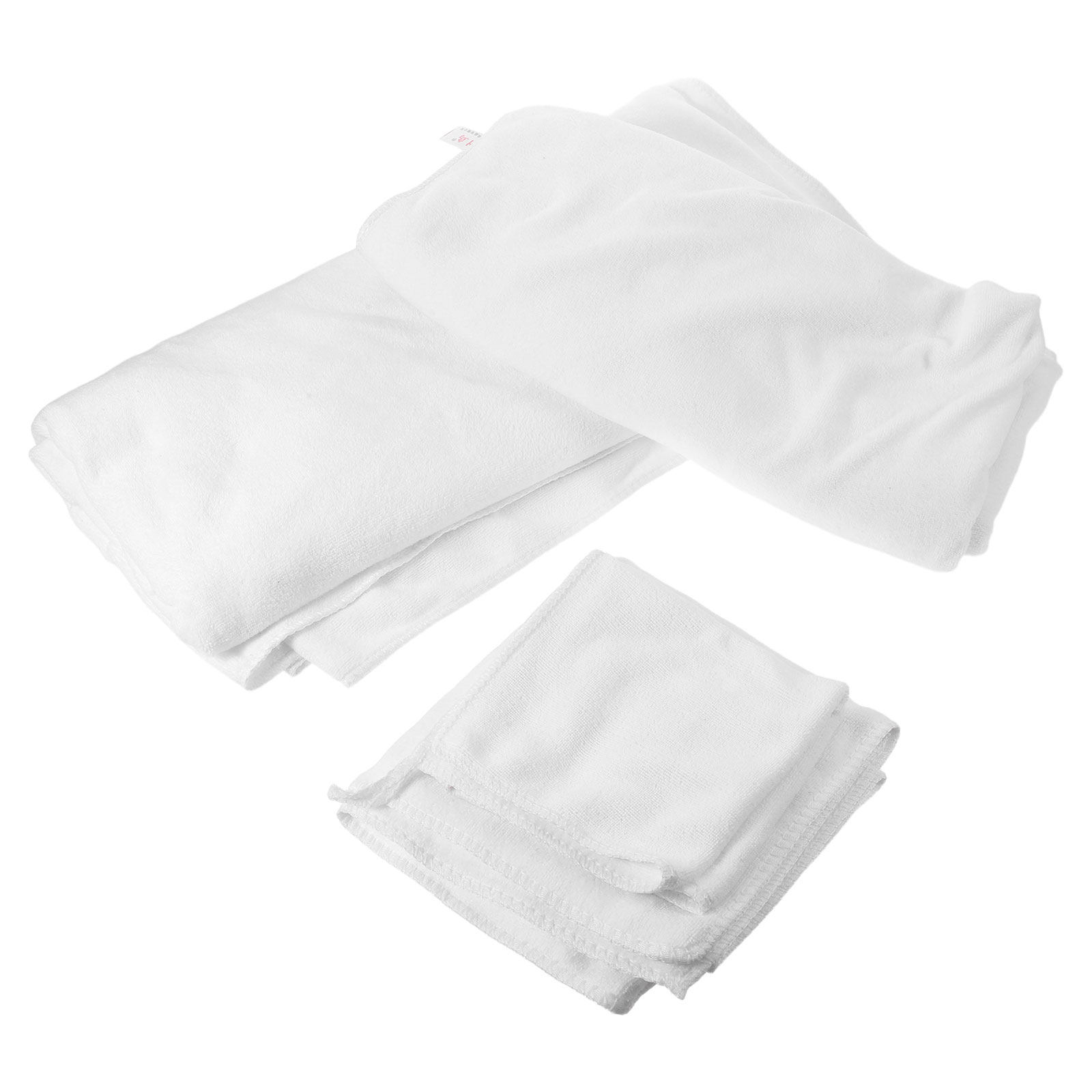 Home Textiles In Pakistan - 4Pcs Cotton Towel Set White Bath