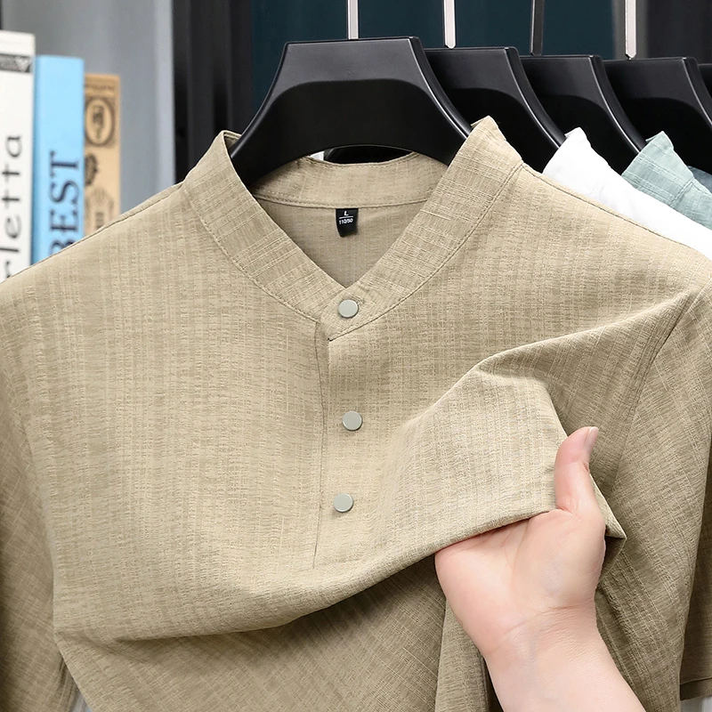 Summer Stand Collar Half Butto – Home Textiles Bewertung und Preis