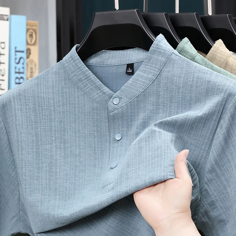 Summer Stand Collar Half Butto – Home Textiles Bewertung und Preis