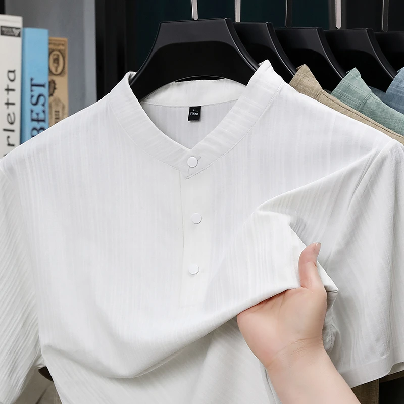 Summer Stand Collar Half Butto – Home Textiles Bewertung und Preis