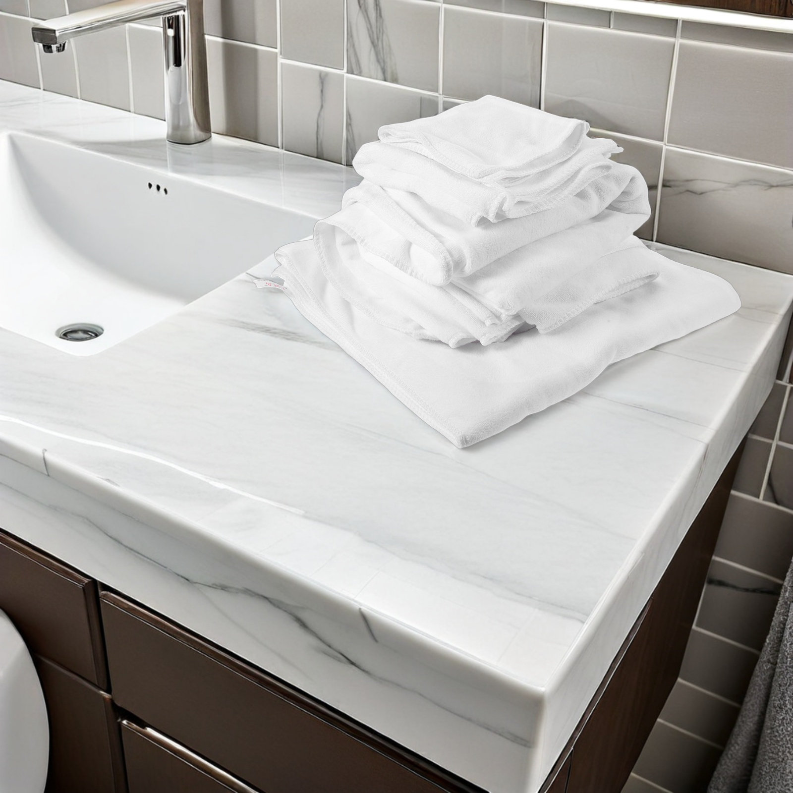 4Pcs Cotton Towel Set White Ba – Home Textiles In Pakistan Bewertung und Preis