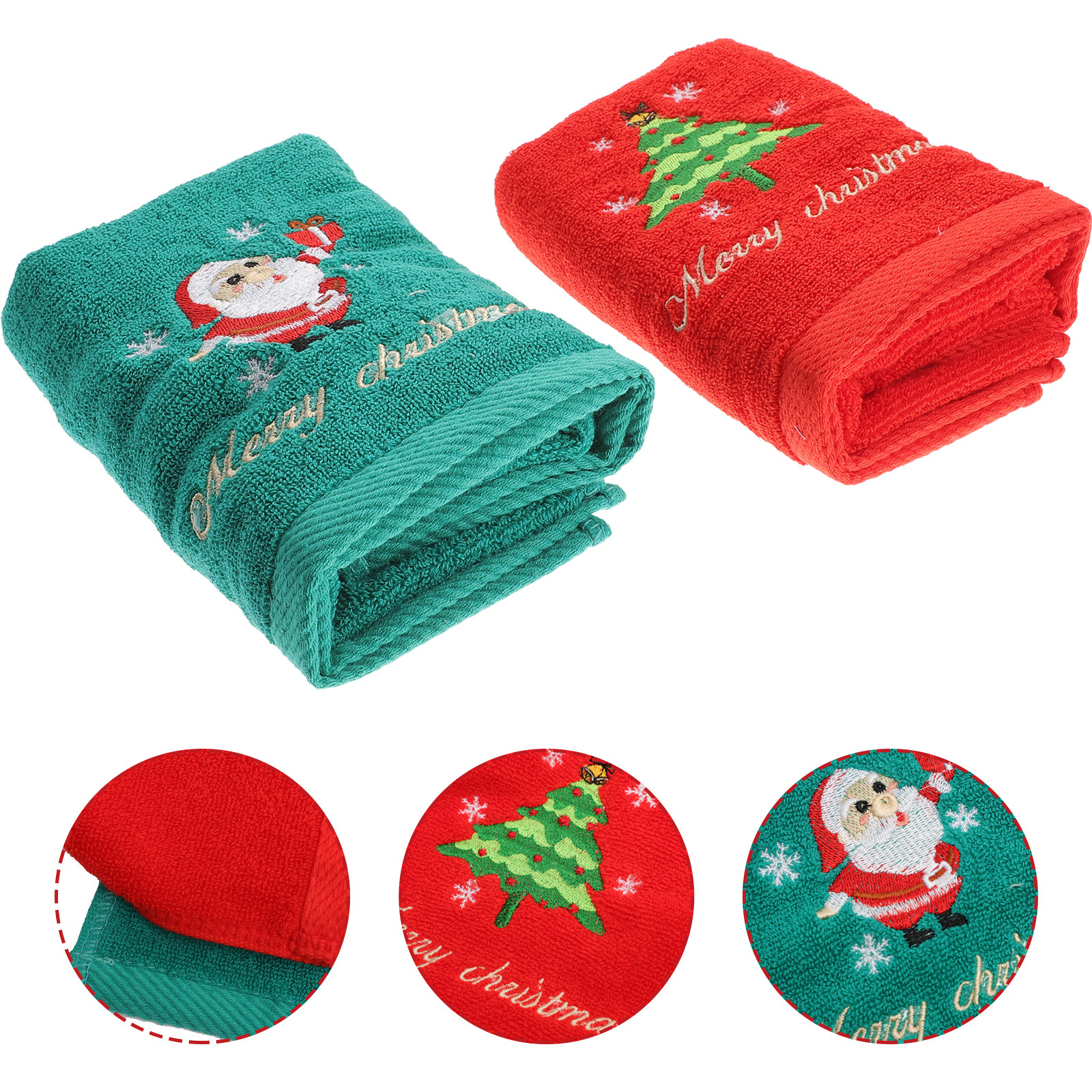 2Pcs Christmas Cotton Towels E – Home Textiles In Pakistan Bewertung und Preis