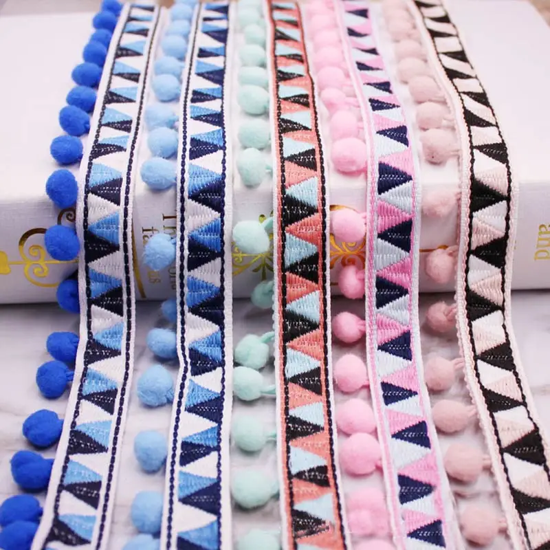 1-10Yards Pompoms Lace Trim Ba – Home Ec Textiles Bewertung und Preis