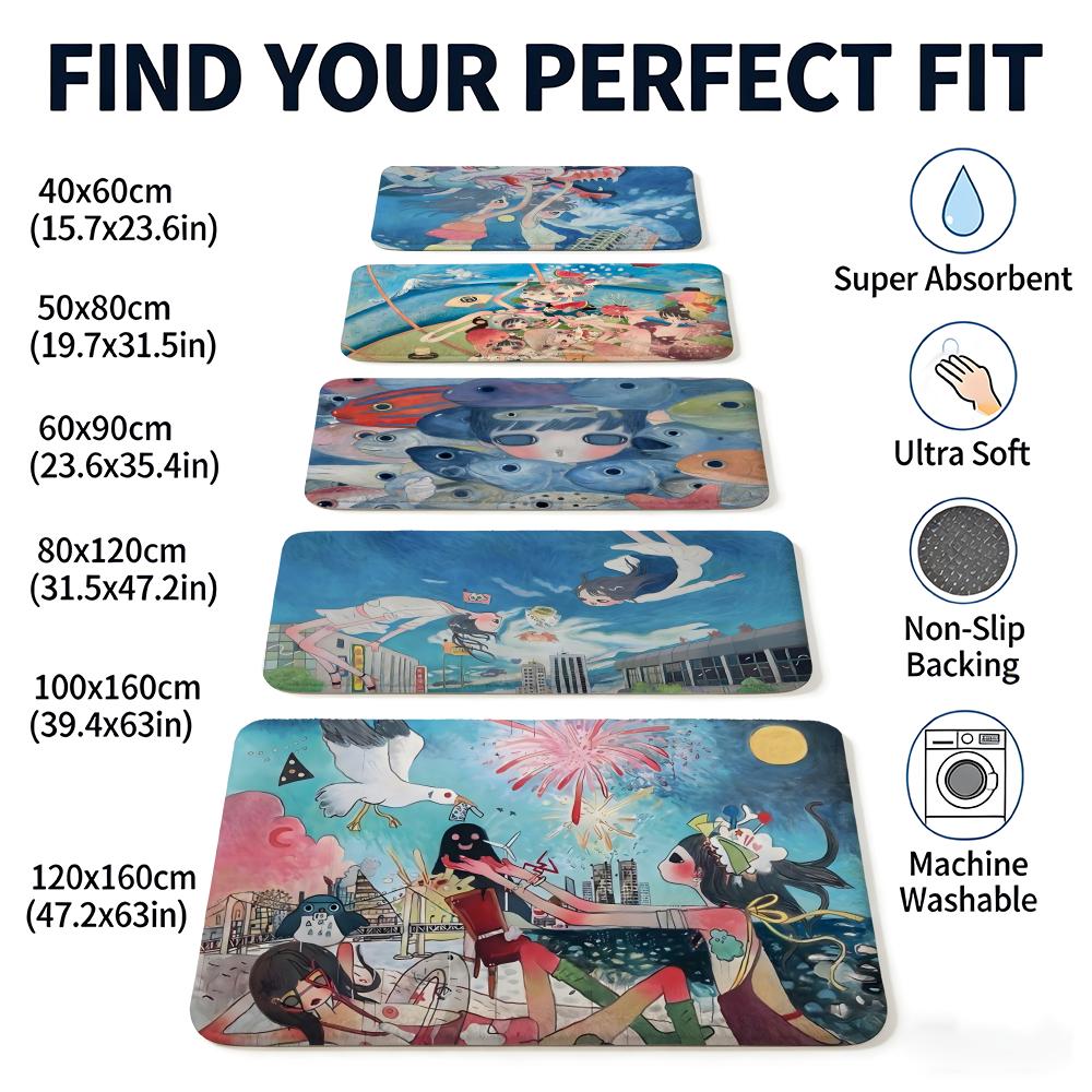 A-Aya Takano Anime Floor Mat F – Aya Home Textiles Bewertung und Preis