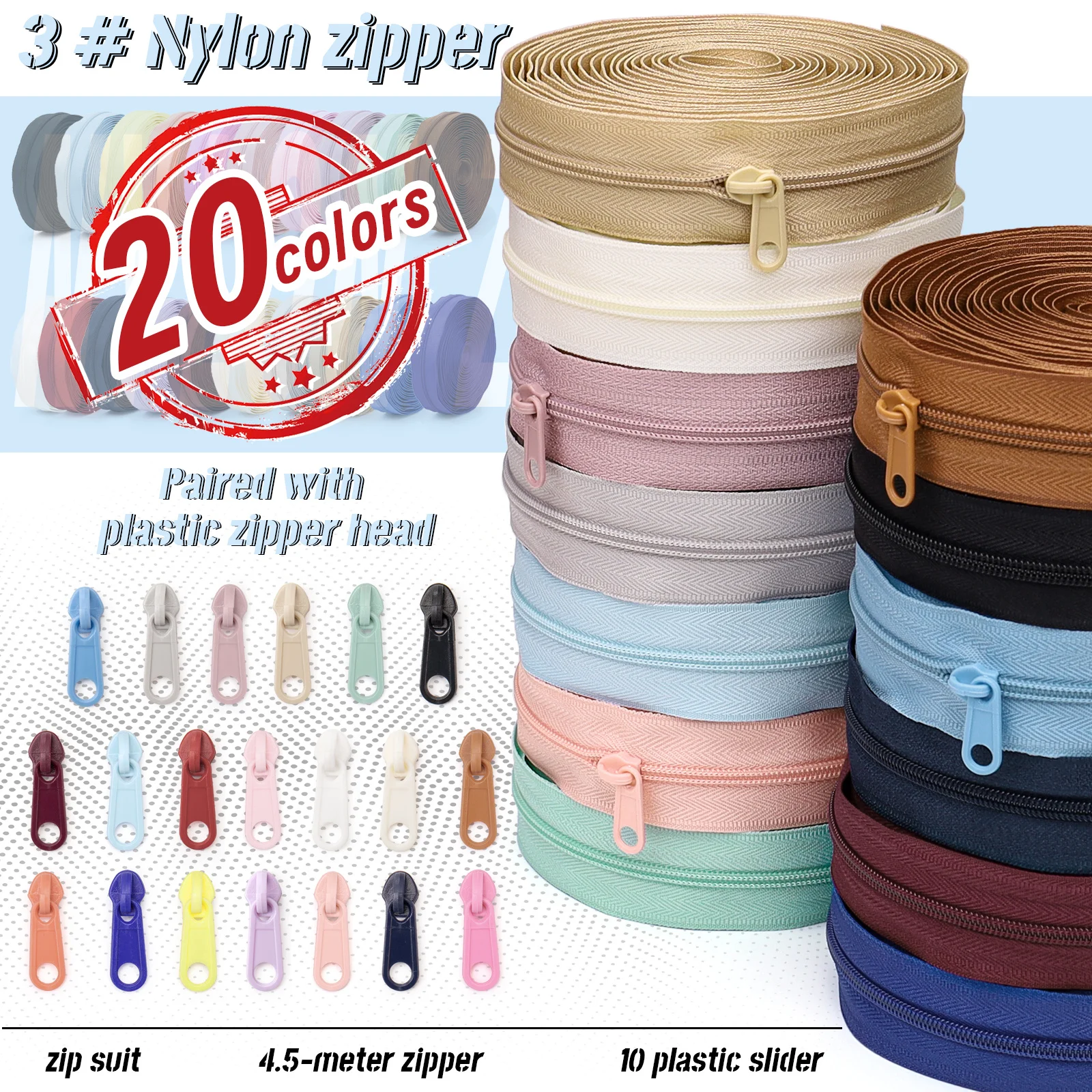 1 group = 4.5m zipper + 10 pla – Home Textiles Group Bewertung und Preis